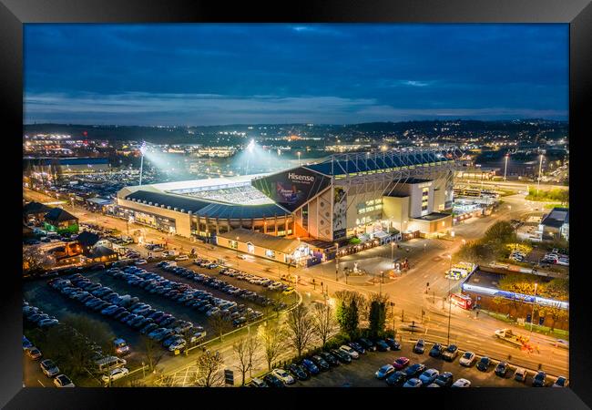 Elland Road Football Stadium Framed Print by Apollo Aerial Photography