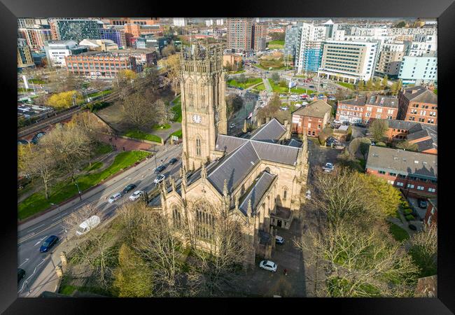 Leeds Cathedral Framed Print by Apollo Aerial Photography