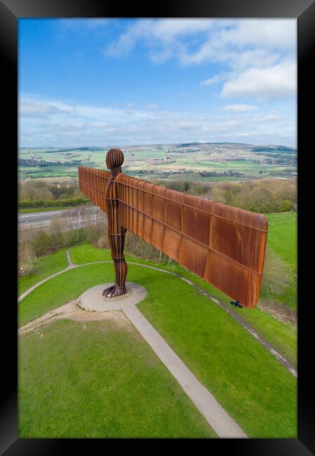 The Angel of the North Framed Print by Apollo Aerial Photography