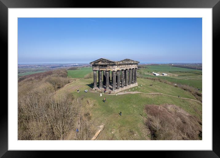 Penshaw Monument Aerial  Framed Mounted Print by Apollo Aerial Photography