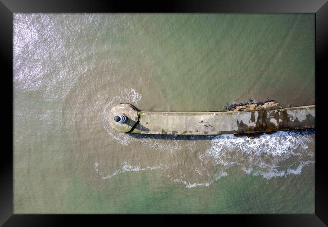 Seaham Lighthouse Framed Print by Apollo Aerial Photography