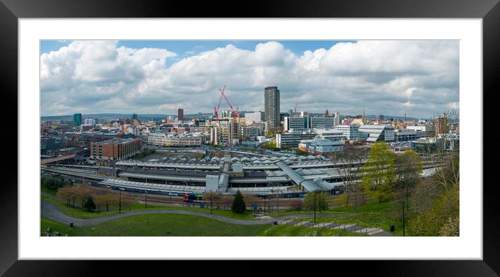 Sheffield City Skyline  Framed Mounted Print by Apollo Aerial Photography