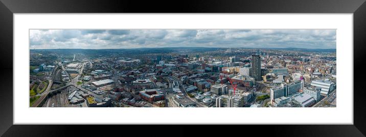 Sheffield City Skyline  Framed Mounted Print by Apollo Aerial Photography