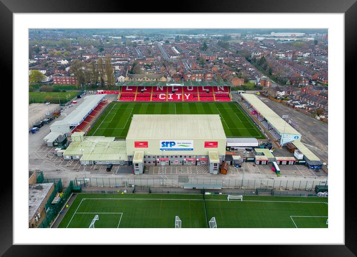 Lincoln City FC Framed Mounted Print by Apollo Aerial Photography