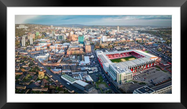 The Passionate Home of Sheffield United Framed Mounted Print by Apollo Aerial Photography