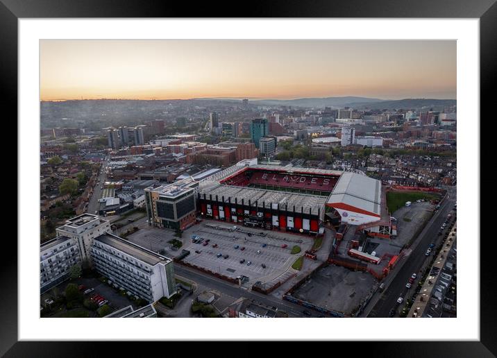 Bramall Lane Sheffield Utd Framed Mounted Print by Apollo Aerial Photography