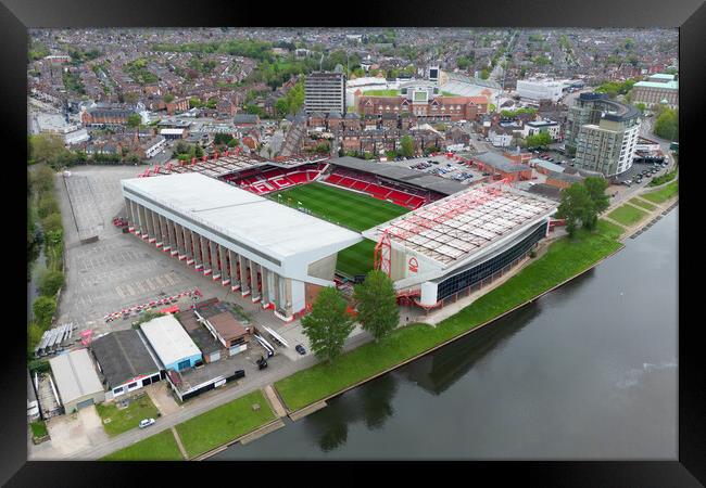 Nottingham Forest Football Club Framed Print by Apollo Aerial Photography
