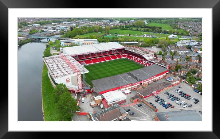 The City Ground Nottingham Framed Mounted Print by Apollo Aerial Photography