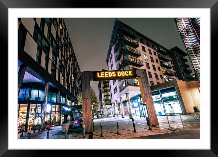 Leeds Dock Framed Mounted Print by Apollo Aerial Photography