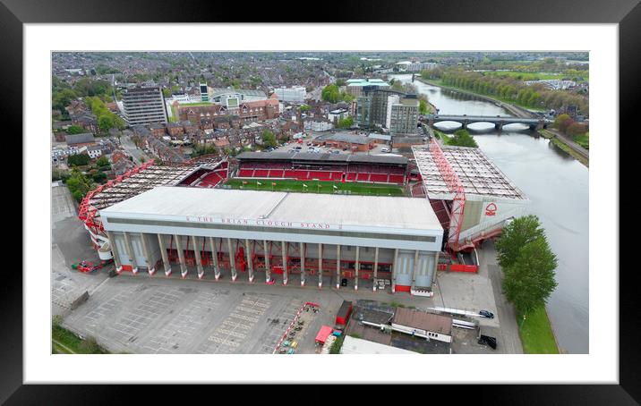 City Ground Brian Clough Stand Framed Mounted Print by Apollo Aerial Photography