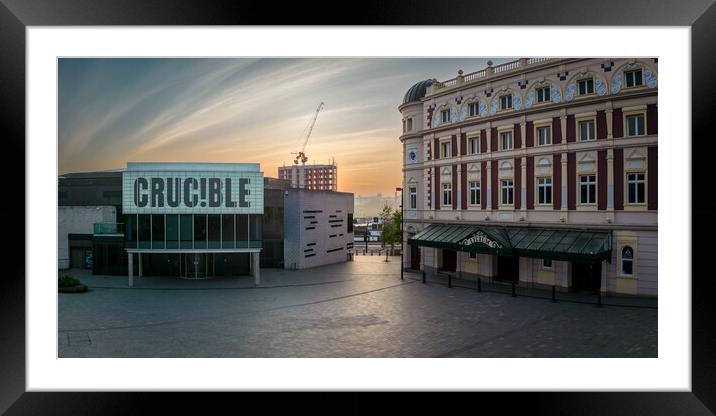 Crucible and Lyceum Sunrise Framed Mounted Print by Apollo Aerial Photography