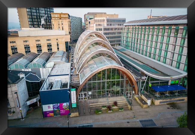 Sheffield Winter Gardens Framed Print by Apollo Aerial Photography
