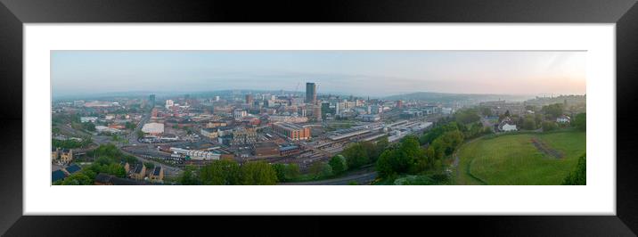 Sheffield The Steel City Framed Mounted Print by Apollo Aerial Photography