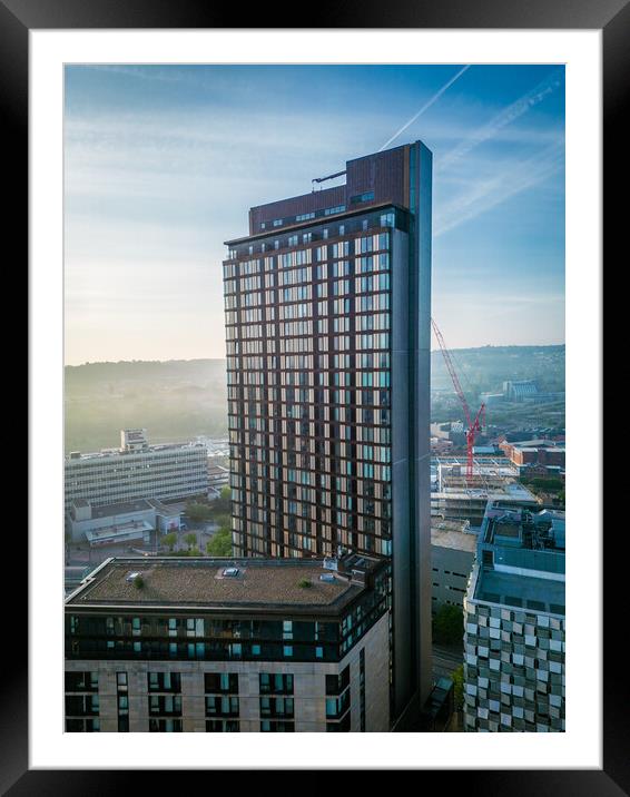 St Pauls Tower, Sheffield Framed Mounted Print by Apollo Aerial Photography