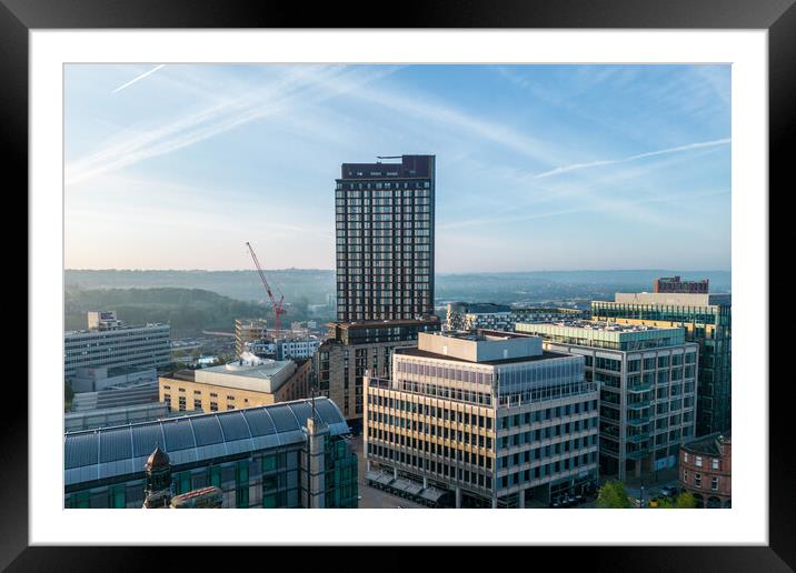 St Pauls Tower, Sheffield Framed Mounted Print by Apollo Aerial Photography