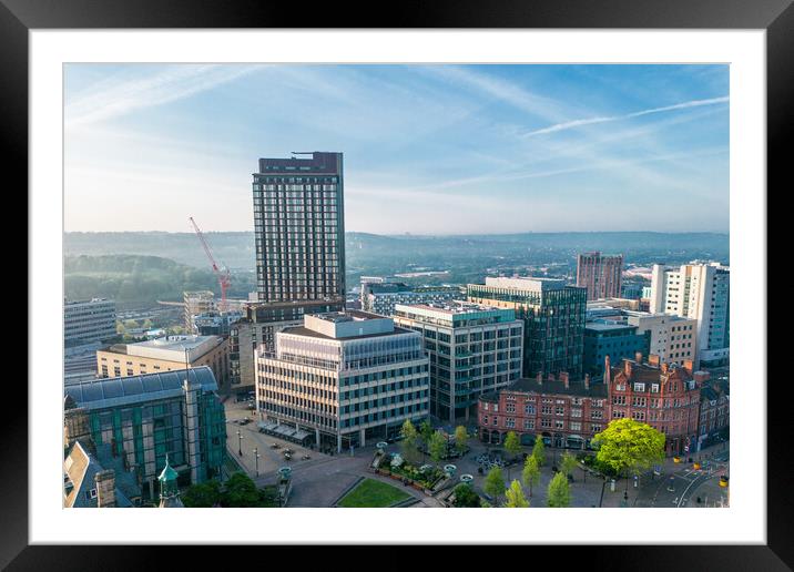St Pauls Tower, Sheffield Framed Mounted Print by Apollo Aerial Photography