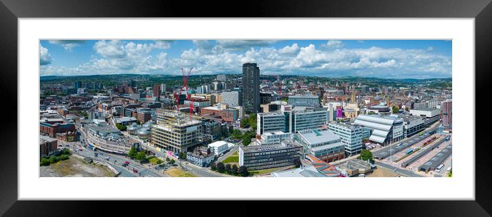 Sheffield Skyline Framed Mounted Print by Apollo Aerial Photography