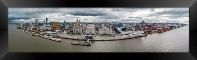 Liverpool Waterfront Panorama Framed Print by Apollo Aerial Photography
