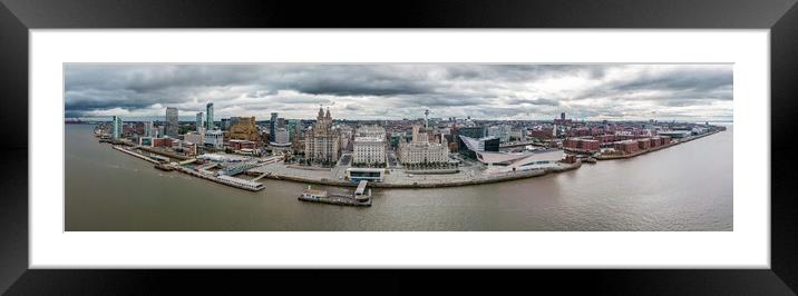 Liverpool Waterfront Panorama Framed Mounted Print by Apollo Aerial Photography