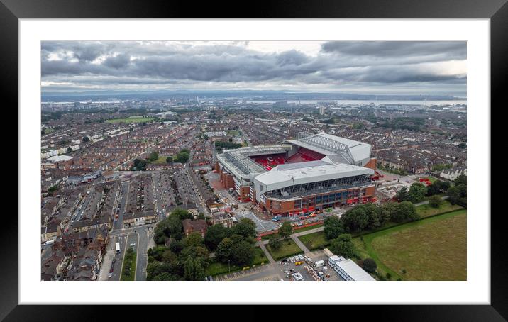 Anfield Stadium Framed Mounted Print by Apollo Aerial Photography