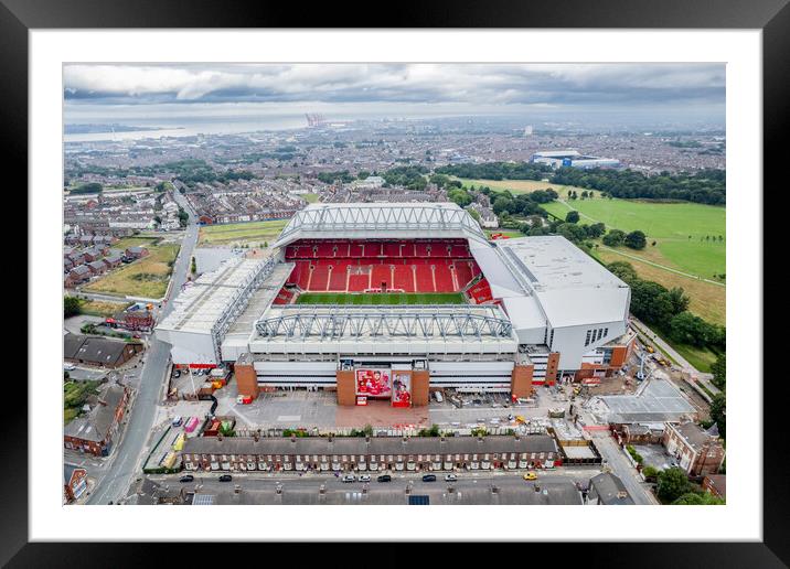 Anfield Stadium Framed Mounted Print by Apollo Aerial Photography