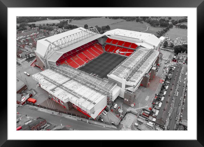 Anfield Red Framed Mounted Print by Apollo Aerial Photography