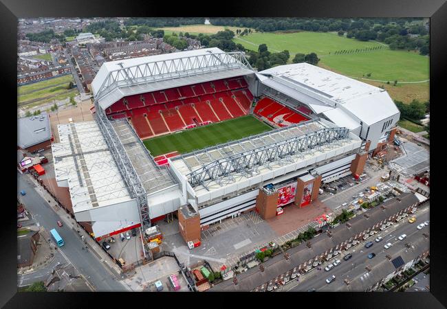 Anfield Home of The Reds Framed Print by Apollo Aerial Photography