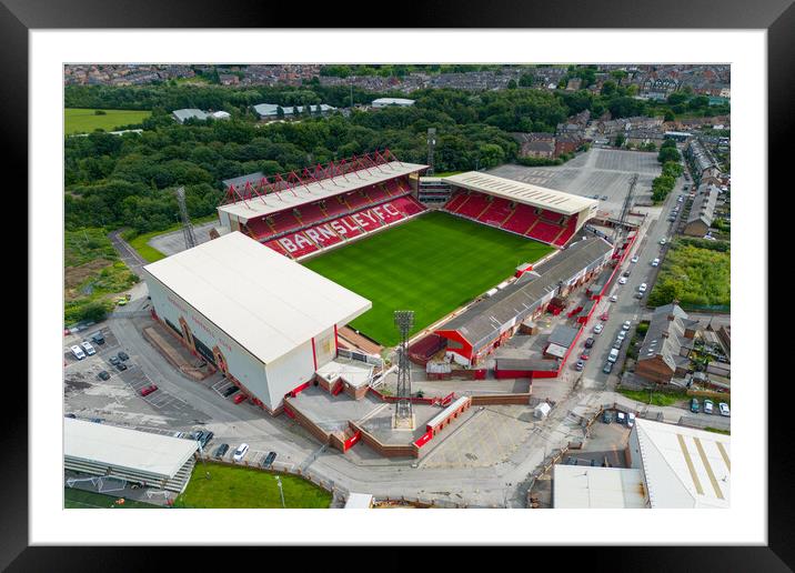 Oakwell Stadium Barnsley Framed Mounted Print by Apollo Aerial Photography
