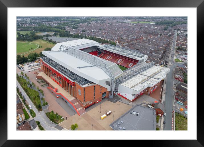 Anfield Liverpool FC Framed Mounted Print by Apollo Aerial Photography