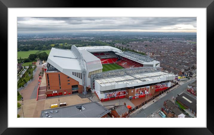 Anfield Liverpool FC Framed Mounted Print by Apollo Aerial Photography