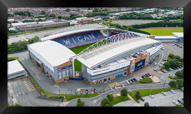 The DW Stadium Wigan Framed Print by Apollo Aerial Photography