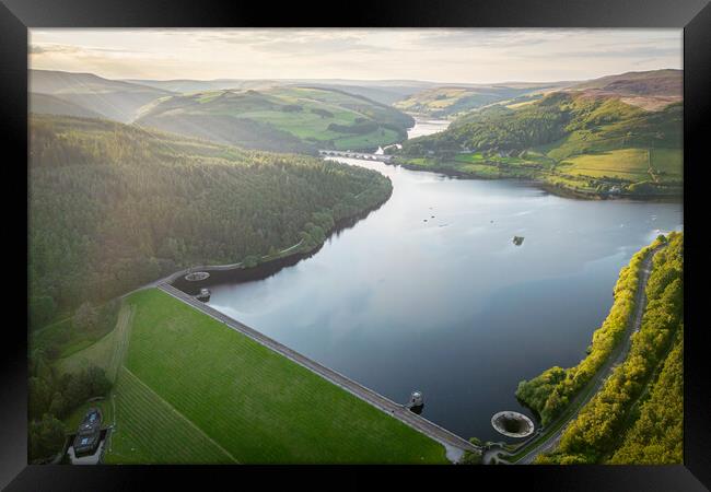 Ladybower Dam and Reservoir Framed Print by Apollo Aerial Photography
