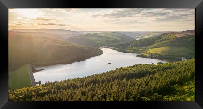 Ladybower Sunset Framed Print by Apollo Aerial Photography