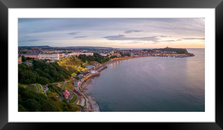Scarborough South Bay Sunrise Framed Mounted Print by Apollo Aerial Photography
