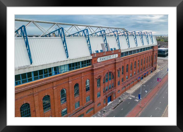 Rangers FC Ibrox Framed Mounted Print by Apollo Aerial Photography