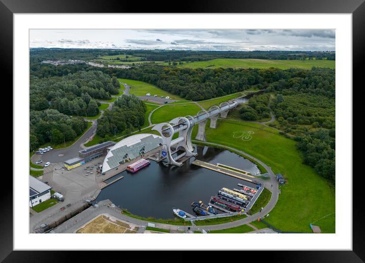 The Falkirk Wheel Framed Mounted Print by Apollo Aerial Photography