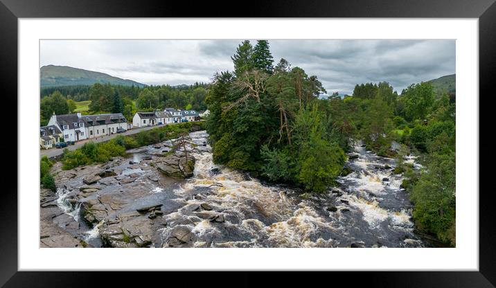 Killin Falls Framed Mounted Print by Apollo Aerial Photography