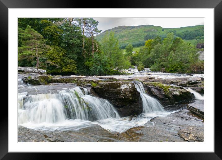 Dochart Falls in Killin Framed Mounted Print by Apollo Aerial Photography