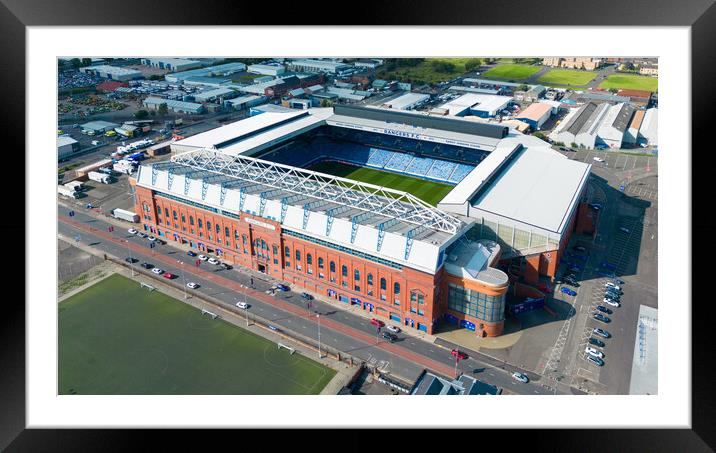 Glasgow Rangers FC Framed Mounted Print by Apollo Aerial Photography