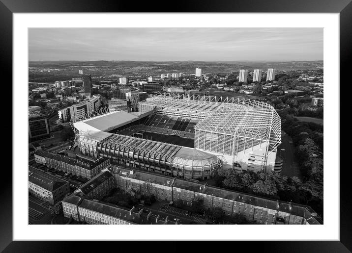 St James Park Black and White Framed Mounted Print by Apollo Aerial Photography