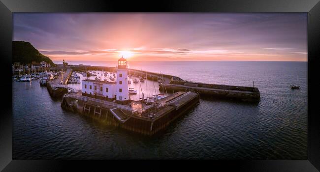 Scarborough Lighthouse  Framed Print by Apollo Aerial Photography