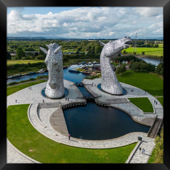 Kelpies Falkirk Framed Print by Apollo Aerial Photography