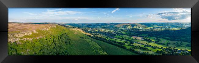 A View across Bamford Edge Framed Print by Apollo Aerial Photography