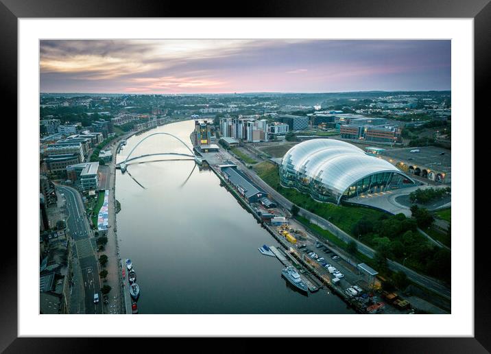 Newcastle Tyne View Framed Mounted Print by Apollo Aerial Photography