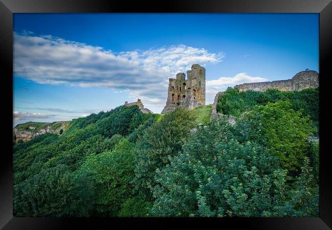 Scarborough Castle Framed Print by Apollo Aerial Photography