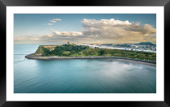 Scarborough Headland Framed Mounted Print by Apollo Aerial Photography
