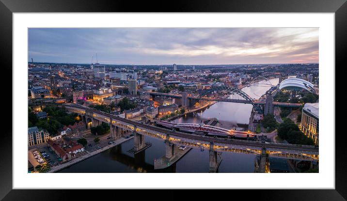Newcastle Dawn Framed Mounted Print by Apollo Aerial Photography