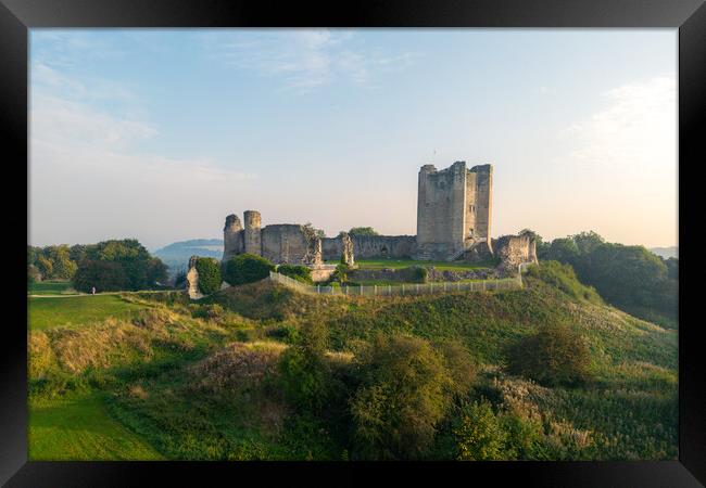 Conisbrough Castle Sunrise Framed Print by Apollo Aerial Photography