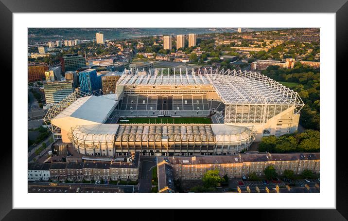 St James Park Newcastle Utd Framed Mounted Print by Apollo Aerial Photography