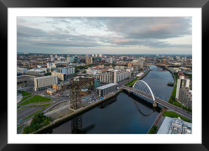 The Clyde Arc Bridge Framed Mounted Print by Apollo Aerial Photography